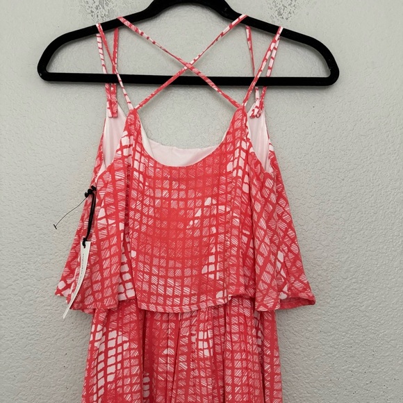 Cupcakes and Cashmere Paloma Dress Pacific Coral and White Size XS NWT - Picture 8 of 12